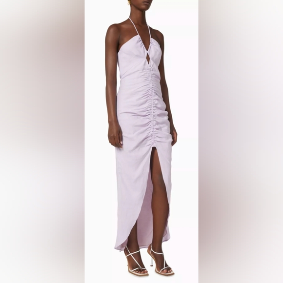 NWT Rumer Estelle Halter Maxi Dress in Linen - Picture 4 of 15